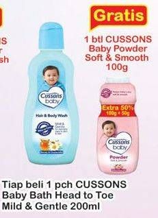 Promo Harga CUSSONS BABY Hair & Body Wash Mild Gentle 200 ml - Indomaret