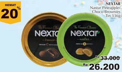 Promo Harga NABATI Nextar Cookies Nastar Pineapple Jam, Brownies Choco Delight 336 gr - Giant