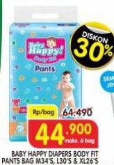 Promo Harga Baby Happy Body Fit Pants M34, XL26, L30 26 pcs - Superindo