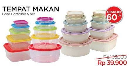 Promo Harga COURTS Food Container 5 pcs - Courts