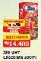 Promo Harga ZEE Up & Go UHT Swizz Chocolate per 3 box 200 ml - Alfamart