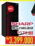 Promo Harga SHARP SJ316MGGB Small 2 Door Refrigerator  - Hypermart