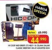 Promo Harga HICOOP Men Underwear HB21-1, HB-69 Assorted 3 pcs - Superindo