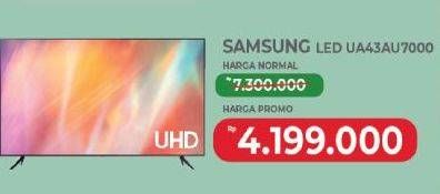 Promo Harga Samsung LED 43" UA43AU7000 UHD Smart  - Yogya