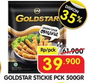 Promo Harga Goldstar Chicken Nugget Stickie Cheese 500 gr - Superindo