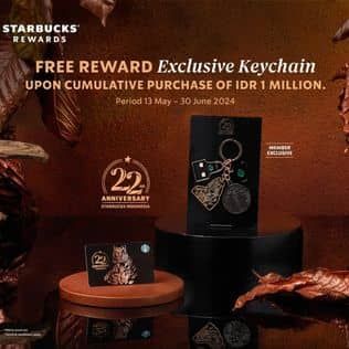Promo Harga Free Reward Exclusive Keychain  - Starbucks