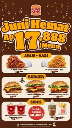 Promo Harga Juni Hemat  - Burger King