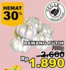 Promo Harga Bawang Putih per 100 gr - Giant