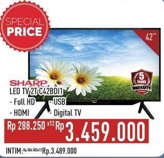 Promo Harga SHARP 2T-C42BD1i | LED TV 42"  - Hypermart