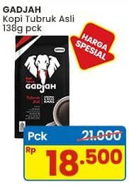 Promo Harga Gadjah Kopi Tubruk Asli 138 gr - Indomaret