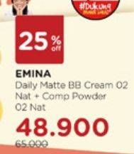 Promo Harga Emina Daily Matte BB Cream + Compact Powder  - Watsons
