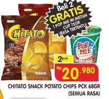 Promo Harga CHITATO Snack Potato Chips All Variants per 2 pouch 68 gr - Superindo