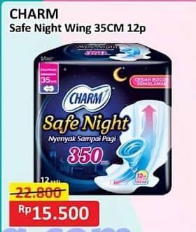 Promo Harga Charm Safe Night Wing 35cm 12 pcs - Alfamart