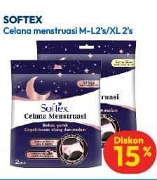 Promo Harga Softex Celana Menstruasi All Size, Extra Size 2 pcs - Hypermart