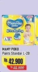 Promo Harga Mamy Poko Pants Xtra Kering L20 20 pcs - Alfamart