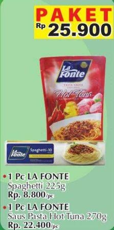 Promo Harga LA FONTE Spaghetti + Saus Pasta  - Giant