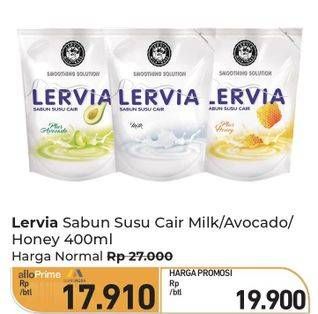Promo Harga Lervia Sabun Cair Susu  Plus Honey, Original, Plus Avocado 400 ml - Carrefour