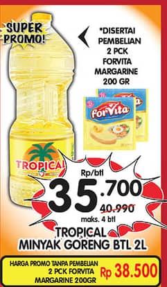 Promo Harga Tropical Minyak Goreng 2000 ml - Superindo