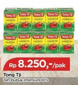 Promo Harga Tong Tji Teh Bubuk Premium Jasmine Tea per 10 pcs 10 gr - TIP TOP