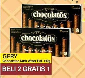Promo Harga GERY Wafer Roll Chocolate per 2 pouch 140 gr - Yogya