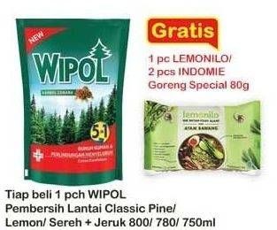 Promo Harga WIPOL Karbol Wangi Cemara, Lemon, Sereh Jeruk 750 ml - Indomaret