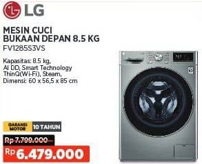 Promo Harga LG FV1285S3VS Mesin Cuci Front Load  - COURTS