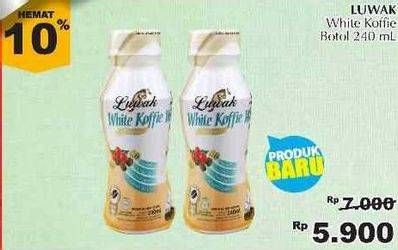 Promo Harga Luwak White Koffie Ready To Drink 240 ml - Giant