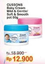Promo Harga CUSSONS BABY Cream Mild Gentle, Soft Smooth 50 gr - Indomaret
