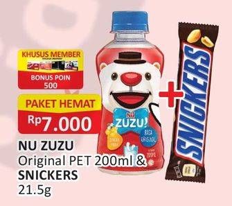 Promo Harga Nu Zuzu + Snickers  - Alfamart