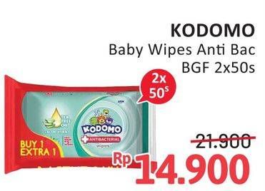 Promo Harga Kodomo Baby Wipes Anti Bacterial 50 pcs - Alfamidi
