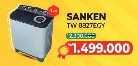 Promo Harga SANKEN TW-8827EGY | Washing Machine  - Yogya
