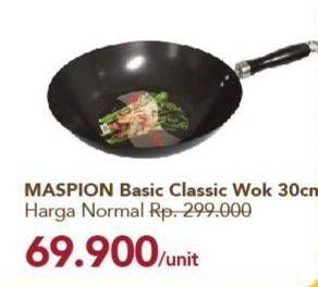 Promo Harga MASPION Basic Classic Wok  - Carrefour