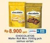 Promo Harga Chocolatos Wafer Roll Mini, Mini Cheese 78 gr - Indomaret