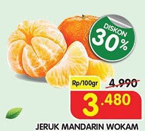 Promo Harga Jeruk Mandarin Wokam per 100 gr - Superindo