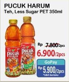 Promo Harga Teh Pucuk Harum Minuman Teh Sugar Free, Less Sugar 350 ml - Alfamart