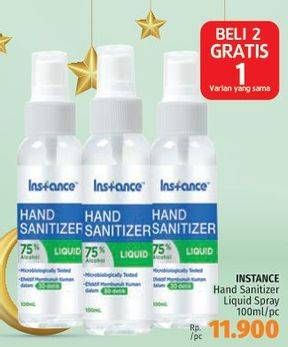 Promo Harga INSTANCE Hand Sanitizer Liquid Spray 100 ml - LotteMart