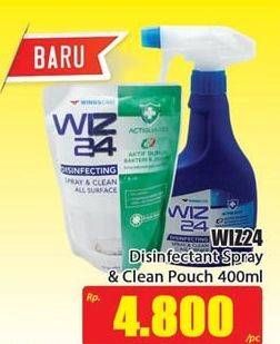 Promo Harga WIZ 24 Disinfecting Spray and Clean All Surface 400 ml - Hari Hari