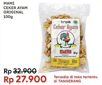 Promo Harga MAMI Keripik Ceker Ayam Original 100 gr - Indomaret