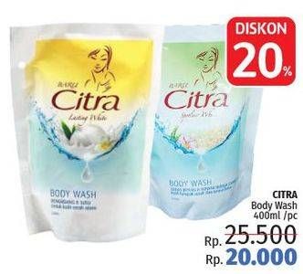 Promo Harga CITRA Body Wash Lulur 400 ml - LotteMart