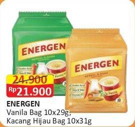 Promo Harga Energen Cereal Instant Vanilla, Kacang Hijau per 10 sachet 30 gr - Alfamart