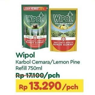 Promo Harga Wipol Karbol Wangi Cemara, Lemon 750 ml - TIP TOP