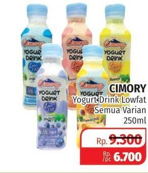 Promo Harga CIMORY Yogurt Drink Low Fat All Variants 250 ml - Lotte Grosir