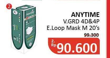 Promo Harga ANYTIME Mask VirusGuard Earloop 20 pcs - Alfamidi