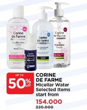 Promo Harga Corine De Farme Micellar Makeup Remover  - Watsons