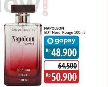 Promo Harga Napoleon Eau De Toilette Nero, Rouge 100 ml - Alfamidi