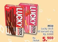 Promo Harga MEIJI Biskuit Lucky Stick All Variants 45 gr - LotteMart
