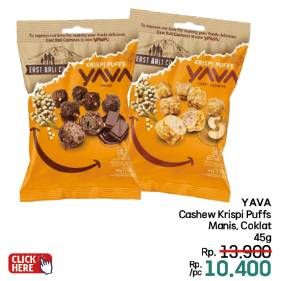 Promo Harga Yava Cashew Krispi Puffs Coklat, Manis 45 gr - LotteMart