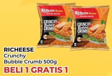 Promo Harga Richeese Factory Chicken Nugget Crunchy Bubble Crumb 500 gr - Yogya