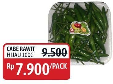 Promo Harga Cabe Rawit Hijau per 100 gr - Alfamidi