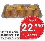 Promo Harga 365 Telur Ayam Negeri Less Cholesterol 10 pcs - Superindo